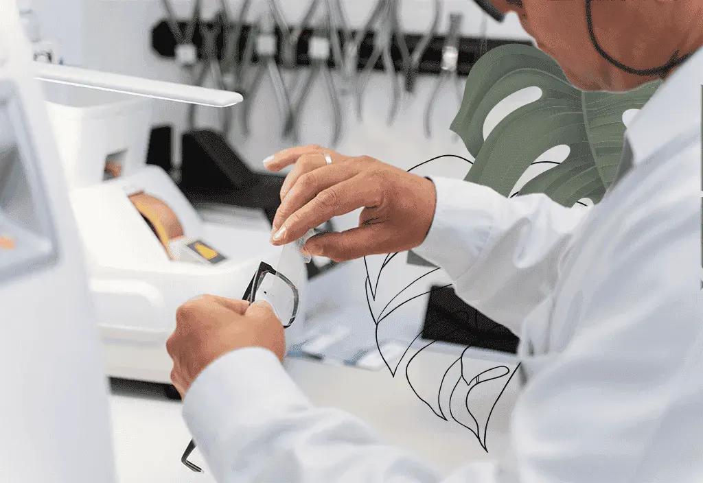 Glasses repair and adjustment service